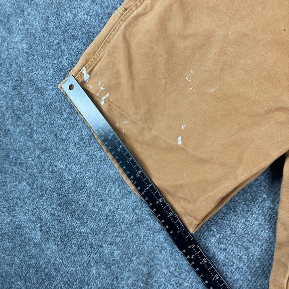 Big Smith Men’s W36 Brown Work Shorts Utility Carpenter Distressed Paint - Picture 3 of 11